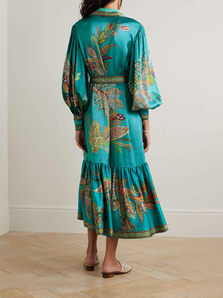 Remi - Timeless Floral Maxi Shirt Dress