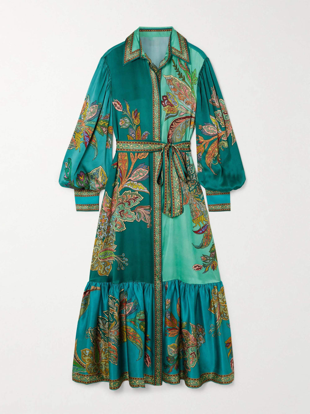 Remi - Timeless Floral Maxi Shirt Dress