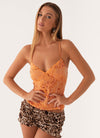 Freya – Lustrous Sequin Backless Halter Top