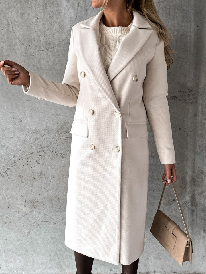 Isla – Elegant Long Wool Coat
