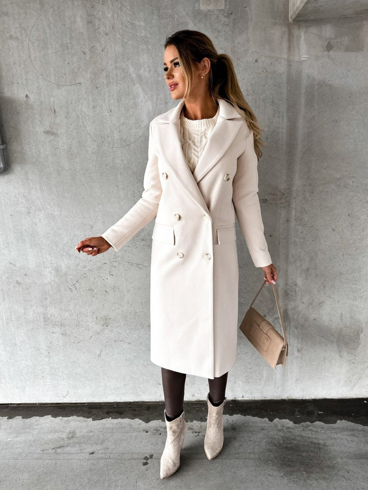 Isla – Elegant Long Wool Coat