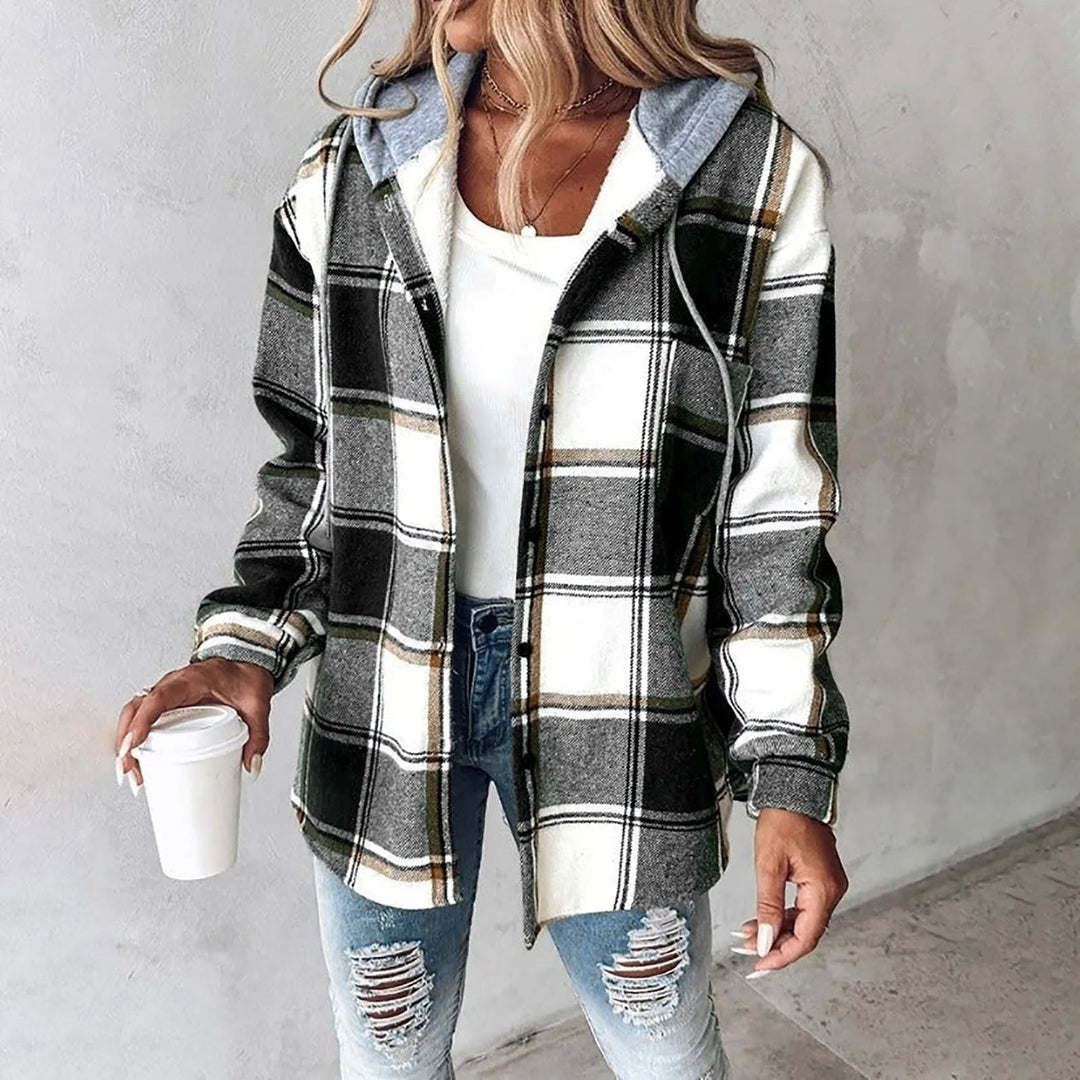 Mira – Cozy Plaid Hooded Jacket