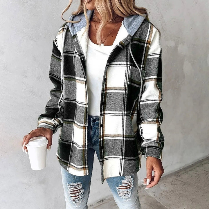 Mira – Cozy Plaid Hooded Jacket