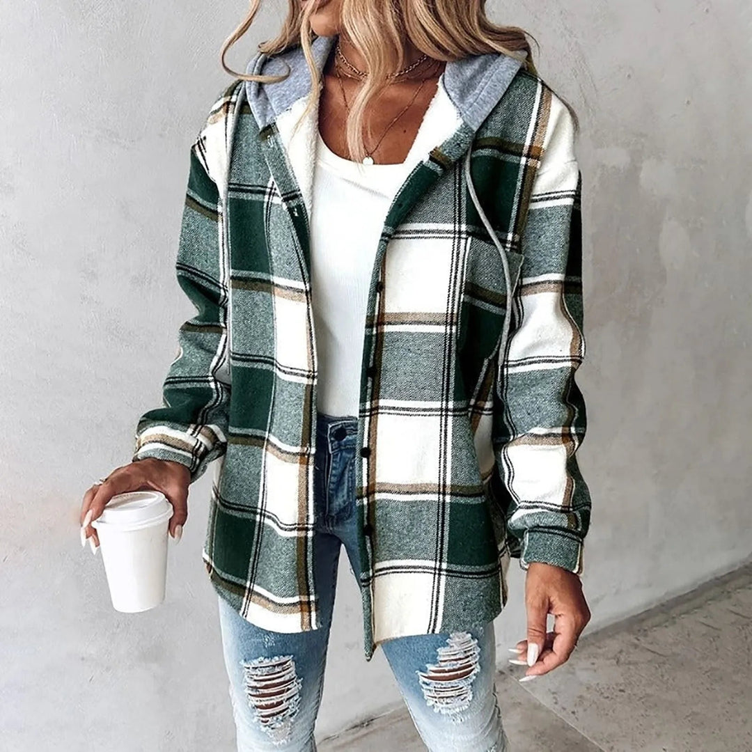 Mira – Cozy Plaid Hooded Jacket