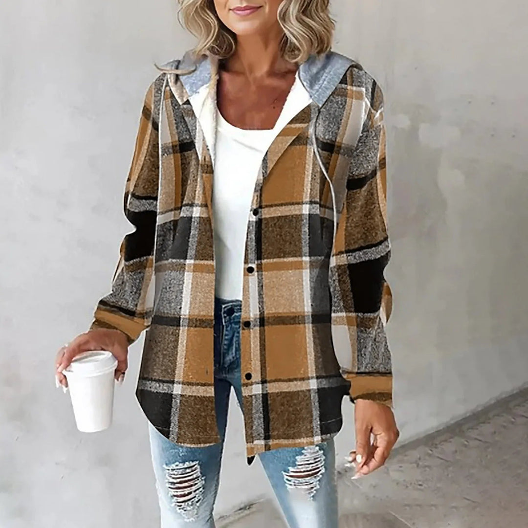 Mira – Cozy Plaid Hooded Jacket