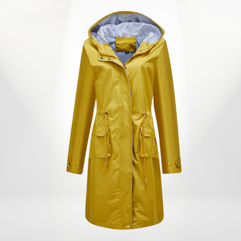 Elodie – Elegant Drawstring Trench Coat