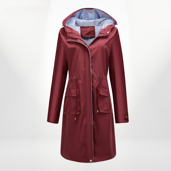 Elodie – Elegant Drawstring Trench Coat