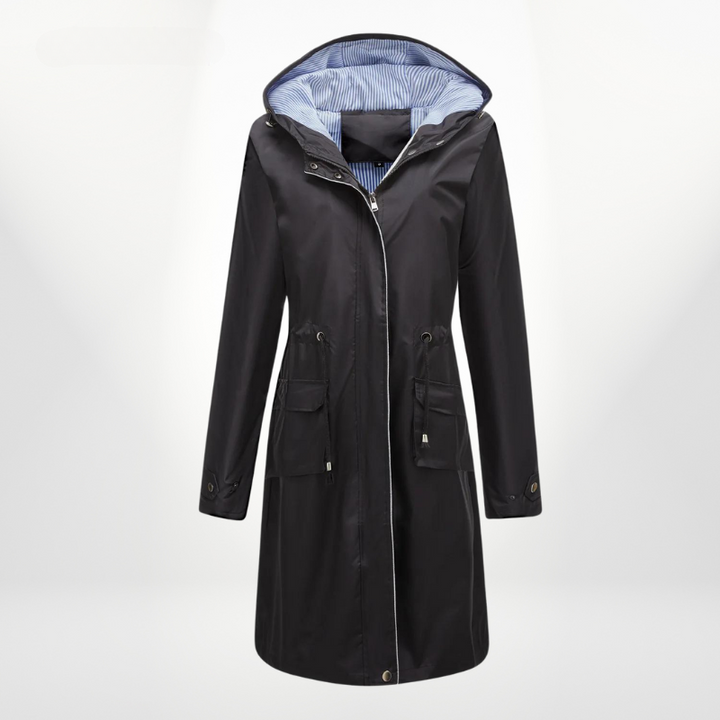 Elodie – Elegant Drawstring Trench Coat