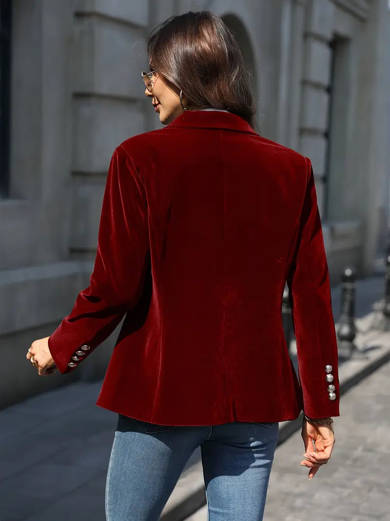 Serena – Elegant Velvet Blazer