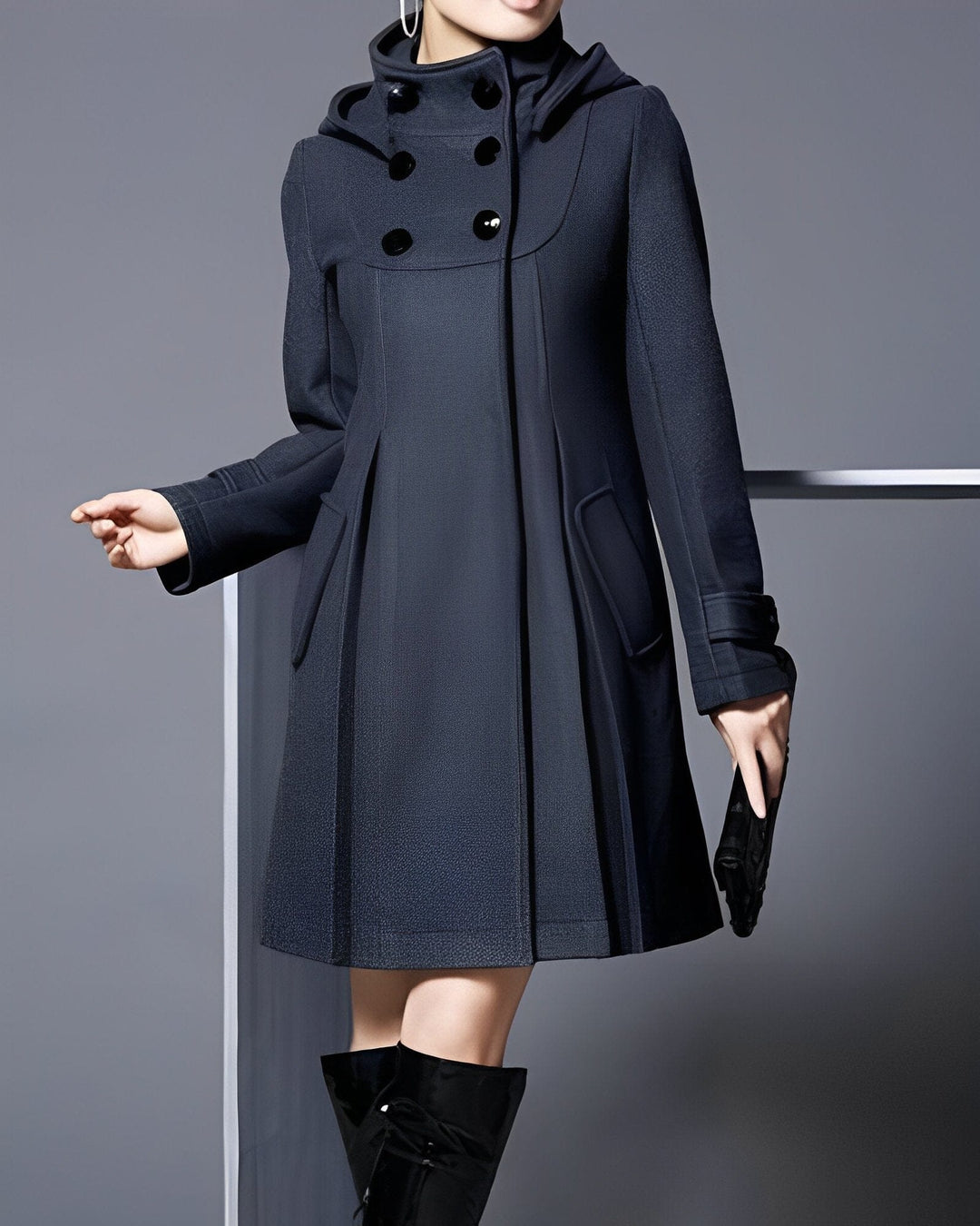 Sabrina – Structured Elegance High-Collar Winter Coat
