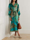 Remi - Timeless Floral Maxi Shirt Dress
