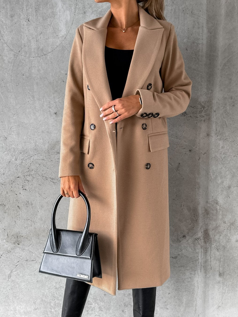 Isla – Elegant Long Wool Coat
