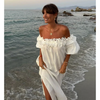 Sofia - Linen Dreams Off-Shoulder Dress
